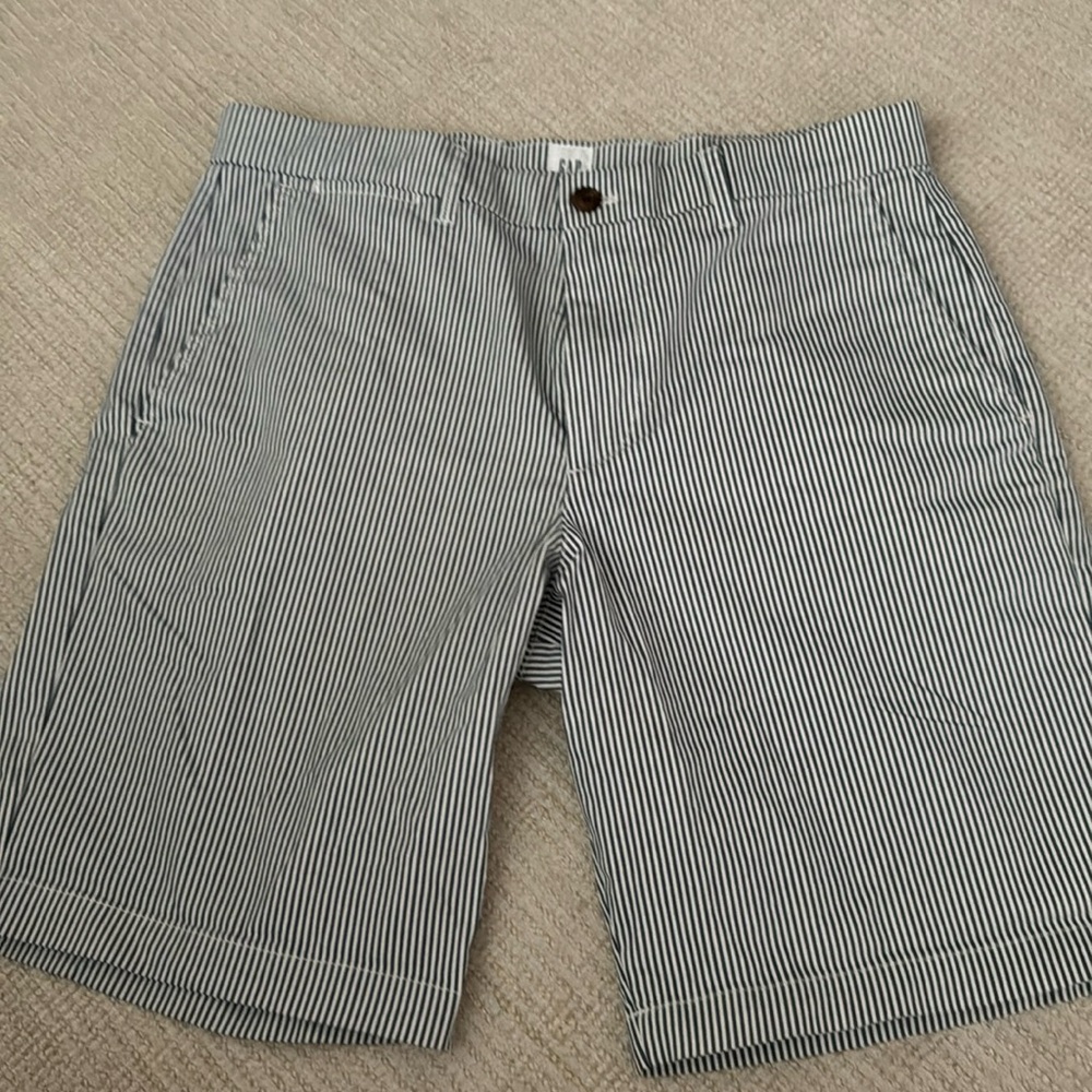 Men’s gap blue white stripe shorts size 33